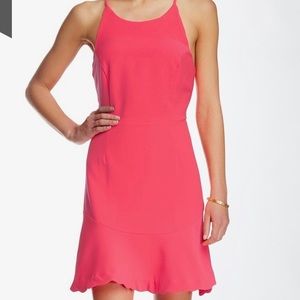 Hot Link Mini Dress with Scalloped Detail